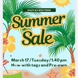 Aaliyas Boutique Summer Sale Graphic - Bright Yellow & Green